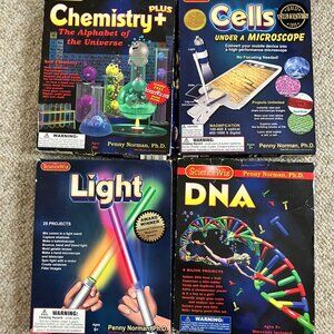 4 ScienceWiz boxes Chemistry Light DNA Cells Biology Home Science Experiment